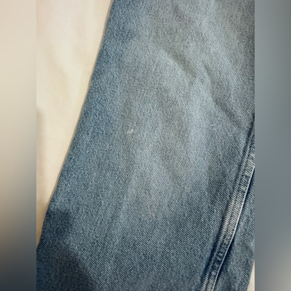 ZARA Women’s High Rise Straight Leg Jeans Light Wash Frayed Hem US 2 PreOwned - Picture 8 of 10